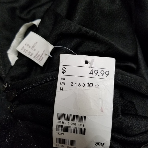 3/$10 H&M black v neck dress (size 10) - Picture 5 of 5